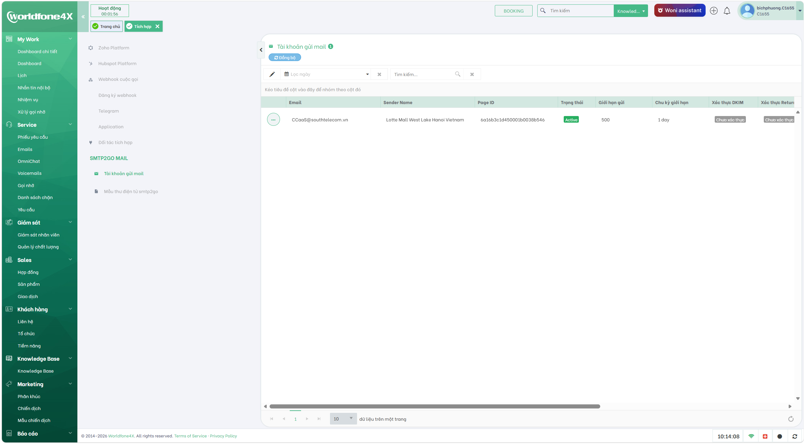 Tích hợp SMTP2GO Mail cho hoạt động gửi Email Marketing 